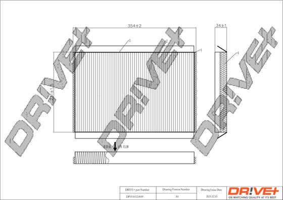 Dr!ve+ DP1110.12.0059 - Filtre, air de l'habitacle cwaw.fr