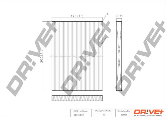 Dr!ve+ DP1110.12.0057 - Filtre, air de l'habitacle cwaw.fr