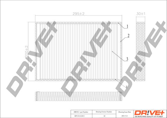 Dr!ve+ DP1110.12.0011 - Filtre, air de l'habitacle cwaw.fr