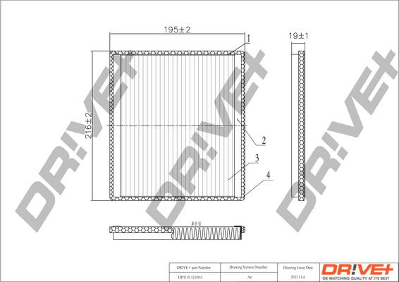 Dr!ve+ DP1110.12.0033 - Filtre, air de l'habitacle cwaw.fr