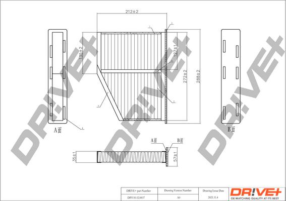 Dr!ve+ DP1110.12.0037 - Filtre, air de l'habitacle cwaw.fr