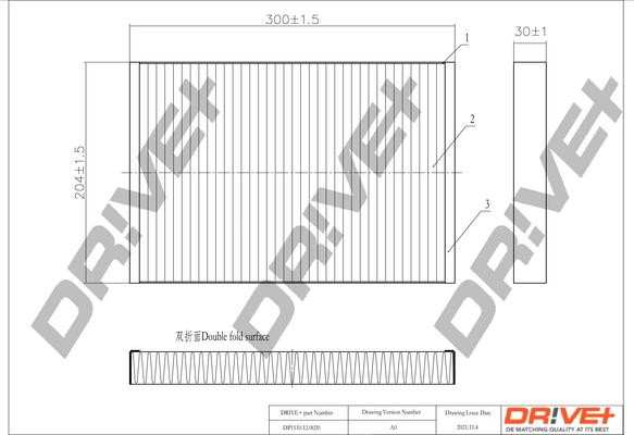 Dr!ve+ DP1110.12.0020 - Filtre, air de l'habitacle cwaw.fr