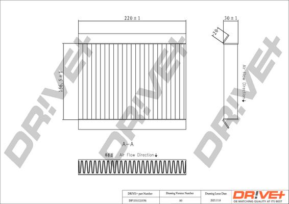 Dr!ve+ DP1110.12.0196 - Filtre, air de l'habitacle cwaw.fr