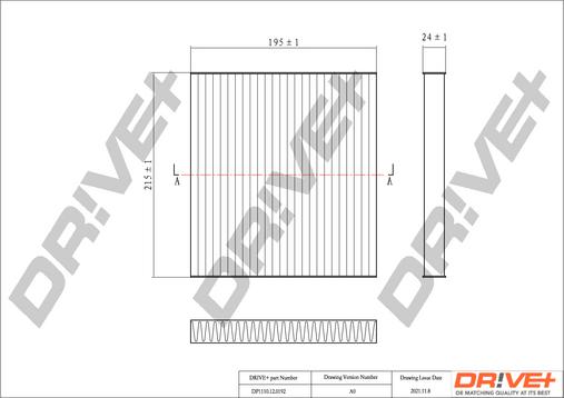 Dr!ve+ DP1110.12.0192 - Filtre, air de l'habitacle cwaw.fr