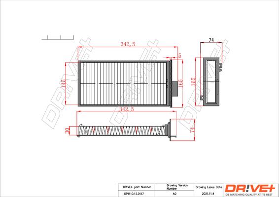 Dr!ve+ DP1110.12.0117 - Filtre, air de l'habitacle cwaw.fr