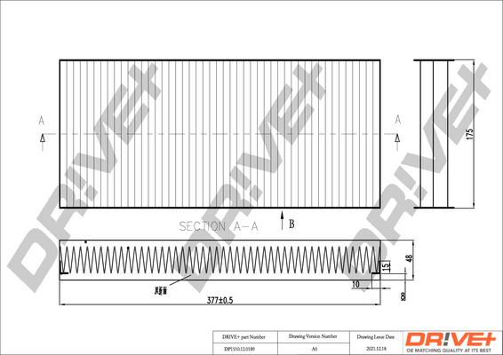 Dr!ve+ DP1110.12.0189 - Filtre, air de l'habitacle cwaw.fr