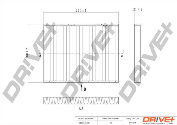 Dr!ve+ DP1110.12.0186 - Filtre, air de l'habitacle cwaw.fr