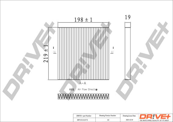 Dr!ve+ DP1110.12.0174 - Filtre, air de l'habitacle cwaw.fr