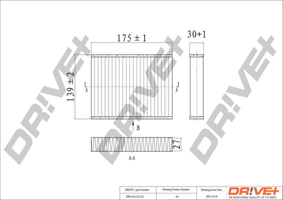 Dr!ve+ DP1110.12.0178 - Filtre, air de l'habitacle cwaw.fr