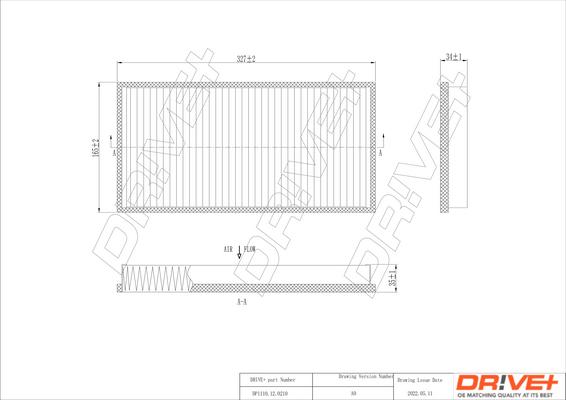 Dr!ve+ DP1110.12.0210 - Filtre, air de l'habitacle cwaw.fr