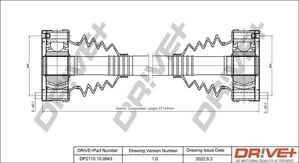 Dr!ve+ DP2110.10.0943 - Arbre de transmission cwaw.fr