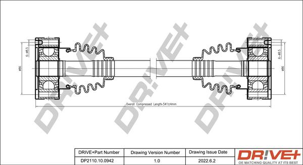 Dr!ve+ DP2110.10.0942 - Arbre de transmission cwaw.fr