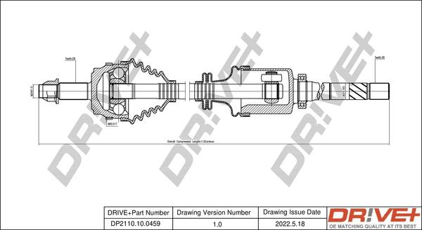 Dr!ve+ DP2110.10.0459 - Arbre de transmission cwaw.fr