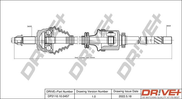 Dr!ve+ DP2110.10.0457 - Arbre de transmission cwaw.fr