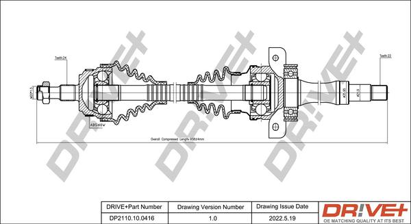 Dr!ve+ DP2110.10.0416 - Arbre de transmission cwaw.fr