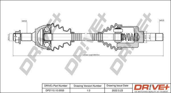 Dr!ve+ DP2110.10.0555 - Arbre de transmission cwaw.fr