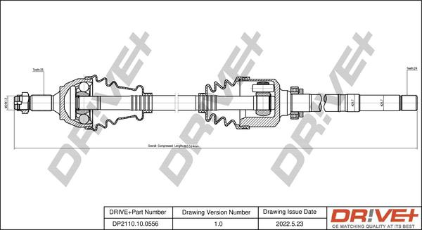 Dr!ve+ DP2110.10.0556 - Arbre de transmission cwaw.fr