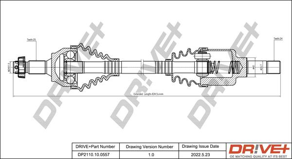 Dr!ve+ DP2110.10.0557 - Arbre de transmission cwaw.fr