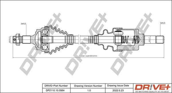 Dr!ve+ DP2110.10.0564 - Arbre de transmission cwaw.fr