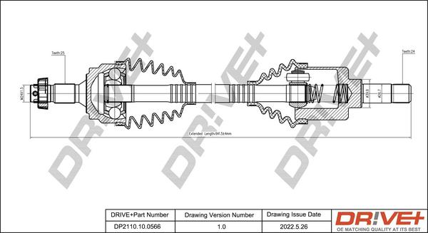 Dr!ve+ DP2110.10.0566 - Arbre de transmission cwaw.fr