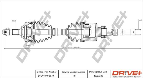 Dr!ve+ DP2110.10.0579 - Arbre de transmission cwaw.fr