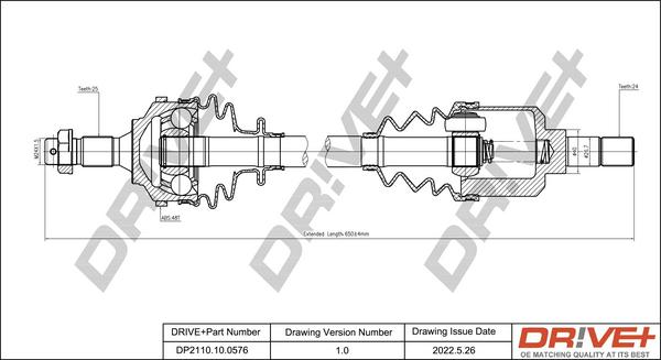 Dr!ve+ DP2110.10.0576 - Arbre de transmission cwaw.fr