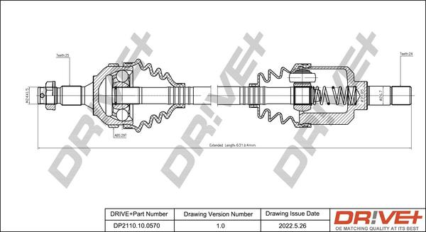 Dr!ve+ DP2110.10.0570 - Arbre de transmission cwaw.fr