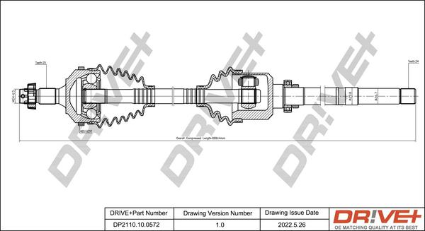 Dr!ve+ DP2110.10.0572 - Arbre de transmission cwaw.fr