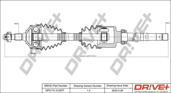 Dr!ve+ DP2110.10.0577 - Arbre de transmission cwaw.fr