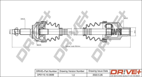 Dr!ve+ DP2110.10.0699 - Arbre de transmission cwaw.fr