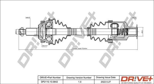 Dr!ve+ DP2110.10.0642 - Arbre de transmission cwaw.fr