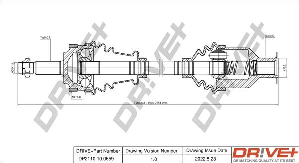 Dr!ve+ DP2110.10.0659 - Arbre de transmission cwaw.fr