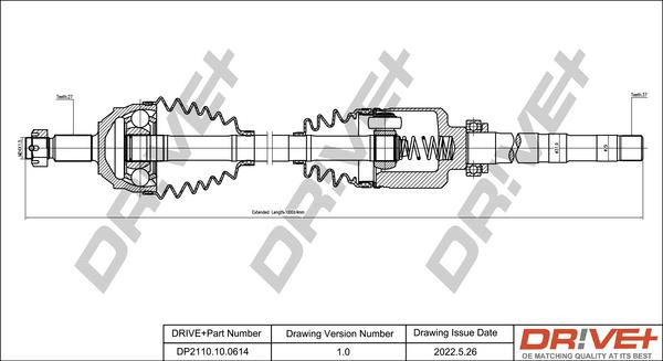 Dr!ve+ DP2110.10.0614 - Arbre de transmission cwaw.fr