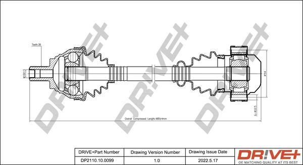 Dr!ve+ DP2110.10.0099 - Arbre de transmission cwaw.fr