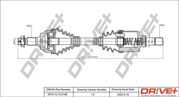 Dr!ve+ DP2110.10.0199 - Arbre de transmission cwaw.fr