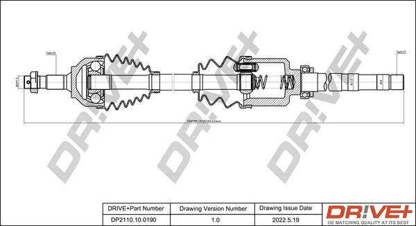 Dr!ve+ DP2110.10.0190 - Arbre de transmission cwaw.fr