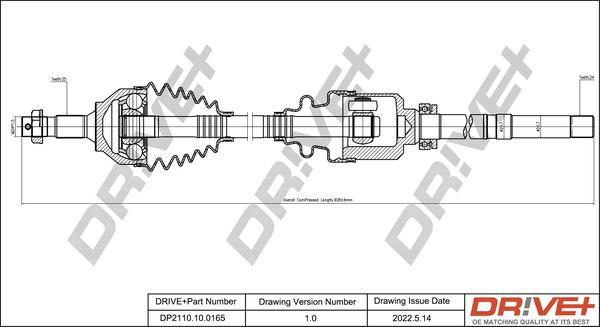 Dr!ve+ DP2110.10.0165 - Arbre de transmission cwaw.fr