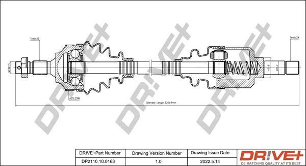 Dr!ve+ DP2110.10.0163 - Arbre de transmission cwaw.fr