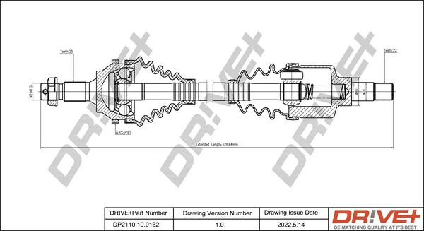 Dr!ve+ DP2110.10.0162 - Arbre de transmission cwaw.fr