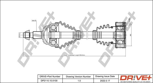 Dr!ve+ DP2110.10.0100 - Arbre de transmission cwaw.fr