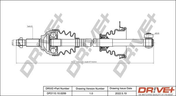 Dr!ve+ DP2110.10.0299 - Arbre de transmission cwaw.fr