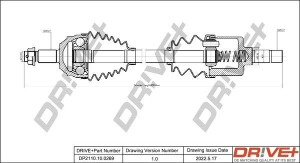 Dr!ve+ DP2110.10.0269 - Arbre de transmission cwaw.fr