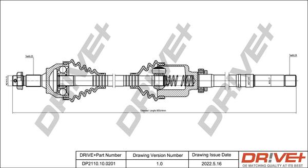 Dr!ve+ DP2110.10.0201 - Arbre de transmission cwaw.fr