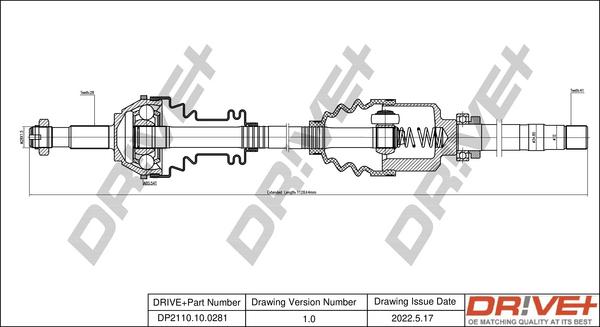 Dr!ve+ DP2110.10.0281 - Arbre de transmission cwaw.fr