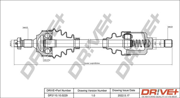 Dr!ve+ DP2110.10.0229 - Arbre de transmission cwaw.fr