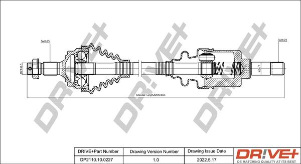 Dr!ve+ DP2110.10.0227 - Arbre de transmission cwaw.fr