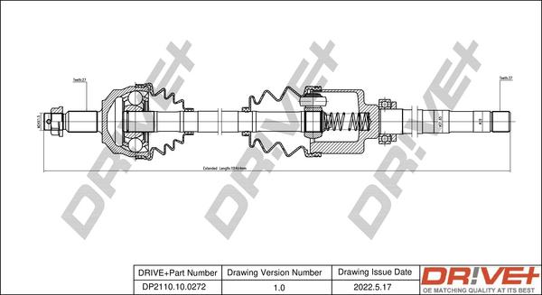 Dr!ve+ DP2110.10.0272 - Arbre de transmission cwaw.fr