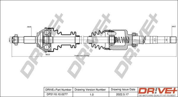 Dr!ve+ DP2110.10.0277 - Arbre de transmission cwaw.fr