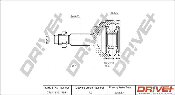 Dr!ve+ DP2110.10.1585 - Jeu de joints, arbre de transmission cwaw.fr