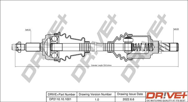 Dr!ve+ DP2110.10.1001 - Arbre de transmission cwaw.fr